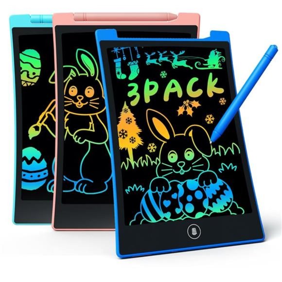 Kids Toys 3 Pack LCD Writing Tablet, Colorful Toddler Drawing Pad Doodle Board - Picture 1 of 6